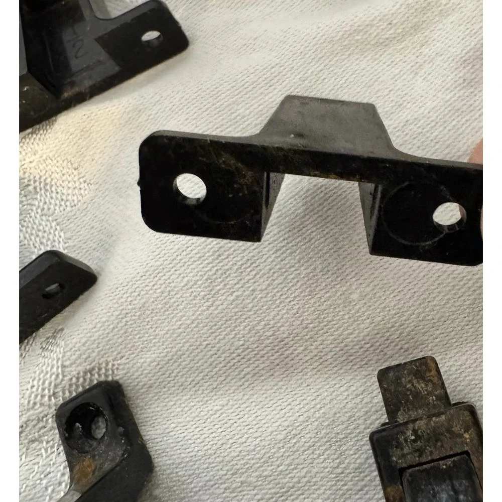 9 Pair - Vintage Door Catch w/ Striker – Brown Plastic